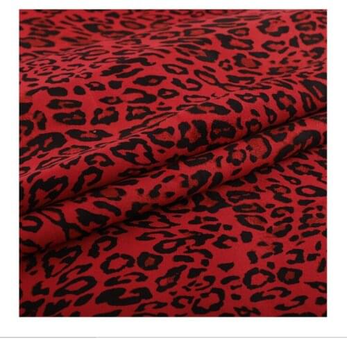 Flannel leopard print synthetic PU leather fabric textile material
