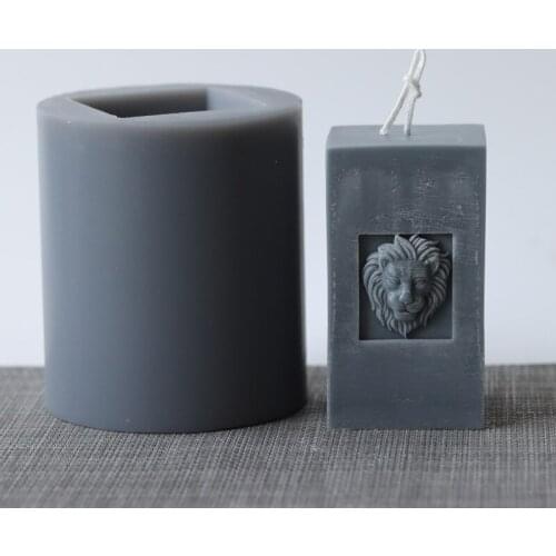 Lion head stencil Candle Mold Silicone Mold for Candle Making DIY Handmade Christmas Gifts New Year Home Decoration