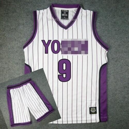 Kuroko No Basuke Cosplay T-Shirt KUROKOS Basketball Costume Yosen School Murasakibara Atsushi Uniform Jersey Sportswear Shorts