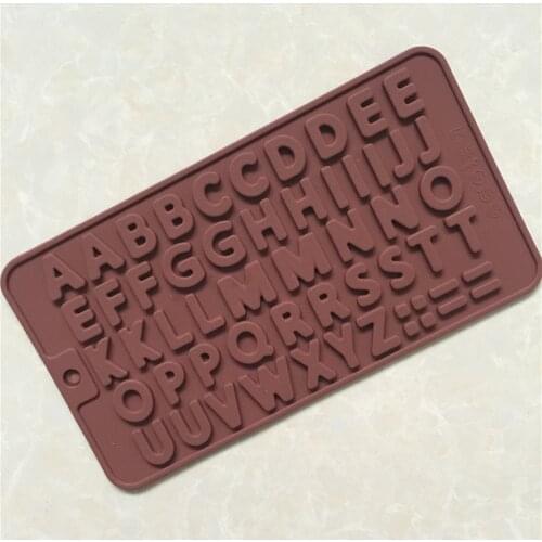 Cake Tool 50 pc/lot Alphabet Letter 21cm x 11cm x 0.5cm Silicone Mould Cake Reusable Baking Fondant Cupcake