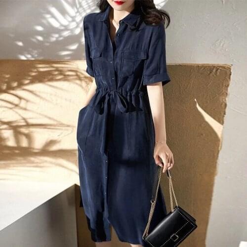 Summer Womens Dress 2021 Fashion Tooling Element Clothes Senior Draw String Plus Size Party Vintage French Beach Dress