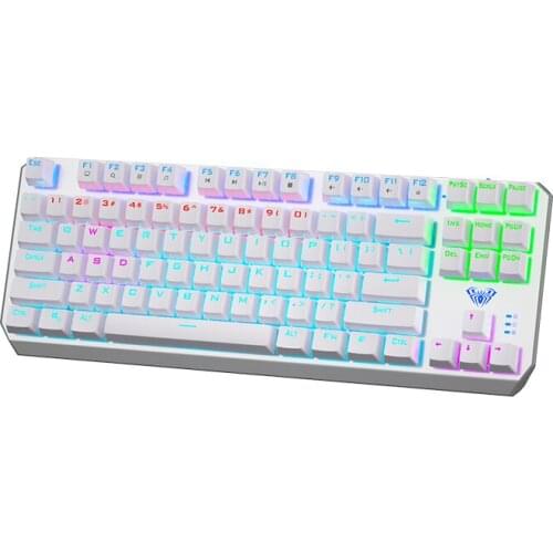 DGGR Mechanical Keyboard 87 Keys Anti-Ghosting Backlit Keyboards WIth Type C Cable for Laptop PC Tablet Desktop Game Gaming