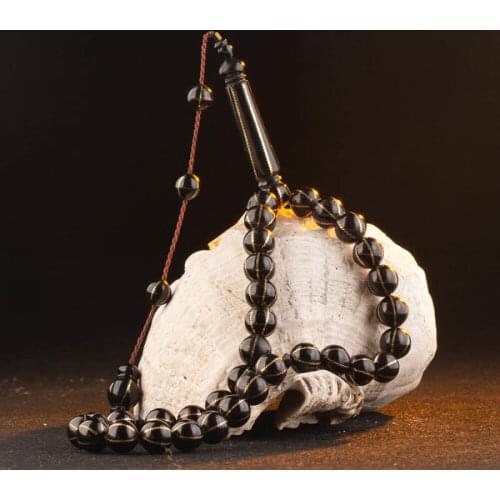 Kuka Metalic Rosary Men Sphere Cut Rosary With Arabic Tasbih Stipred Tassel Made in Turkey