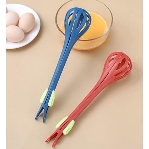 Multifunctional Manual Egg Beater Two-in-one Kitchen Food Tongs Noodle Tongs