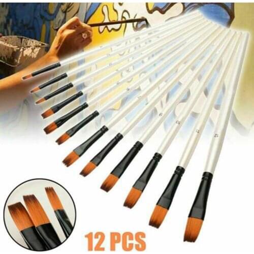 12 Pcs Artist Brush Set Painting Brushes Assorted Artist Kids Paint Hobby Craft Art DQ-Drop