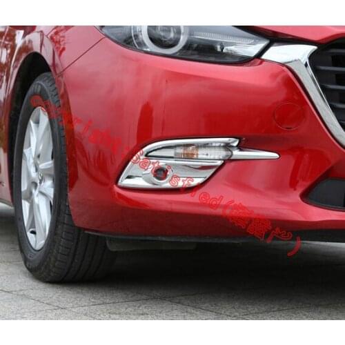 For Mazda 3 M3 Axela 2017 2018 ABS Chrome Front Fog Light Lamp Cover Trim