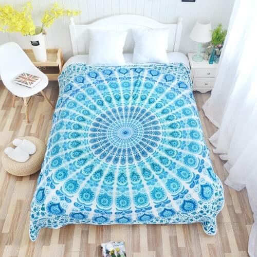 2020 New Bedding Bohemian Flannel Fleece Blankets for Kids Adults Boho Quilt Twin Queen Plaids Bed Covers Bedspread Home Textile