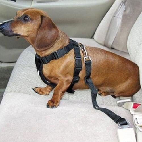 NEW Dog Pets Car Safety Seat Belt Harness Adjustable Restraint Lead Pets Travel Clip Supplies
