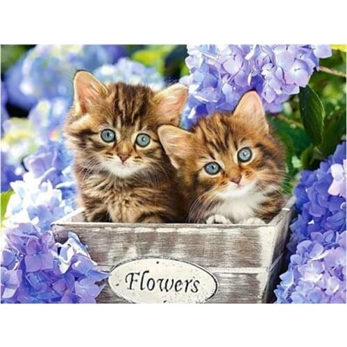 Full Drill Square Diamond 5D DIY Diamond Painting"Sausage Cat"Diamond Embroidery Cross Stitch Rhinestone Mosaic Painting