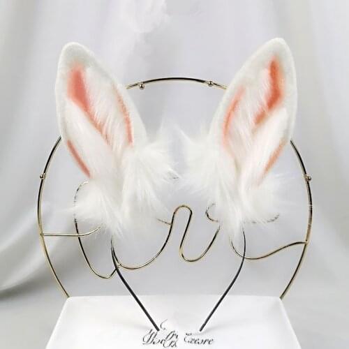 In Stock Rabbit ears cute rabbit simulation headband custom COSPLAY