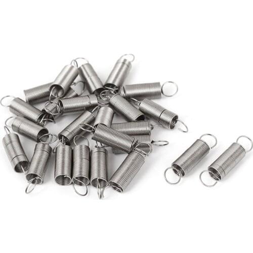 0.5mm Wire Dia Tension Spring,6mm OD 25mm Length,Stainless Steel Dual Hook Small Tension Spring,Hardware Accessory,24pcs