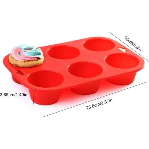 Silicone Chocolate Mold Creative 6 Holes Non-stick Cake Mold Muffin Baking Mold Cake Cup Chocolate Mould Baking Tool