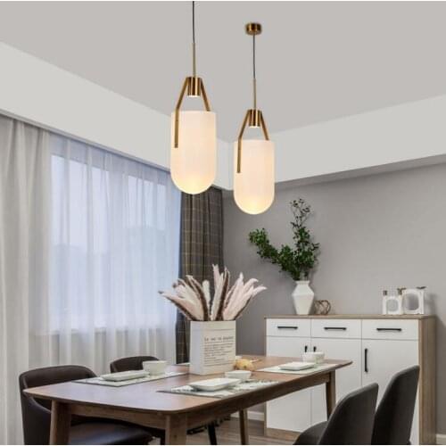 Nordic post-modern creative glass living room chandeliers creative restaurant bedside bedroom minimalist bar personality small c