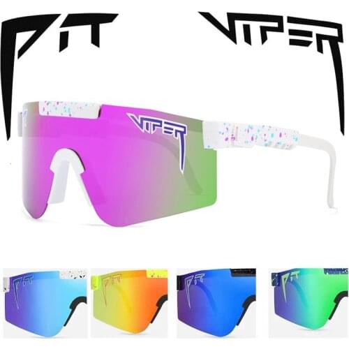 2020 pit viper flat top eyewear tr90 blue frame mirrored lens windproof sport fashion polarized sunglasses for man / woman uv400