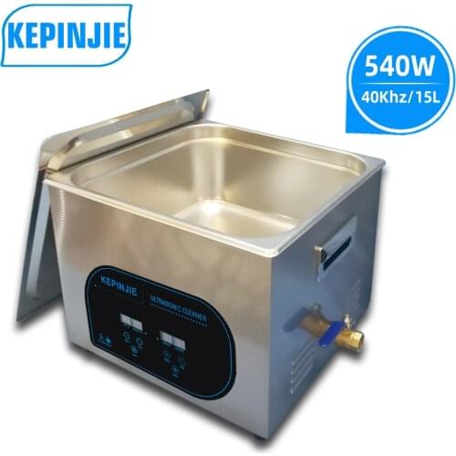 Large Industrial Ultrasonic Cleaner Ultrasound Washing For Test Tube Beaker Gold Silver Mould Bicycle Parts Decontamination 15L