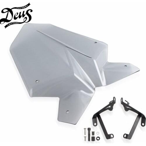 For KTM Duke SX RC 125 390 2017 - 2020 Motorcycle Windscreen Windshield Airflow Wind Deflector Protector with Bracket DE