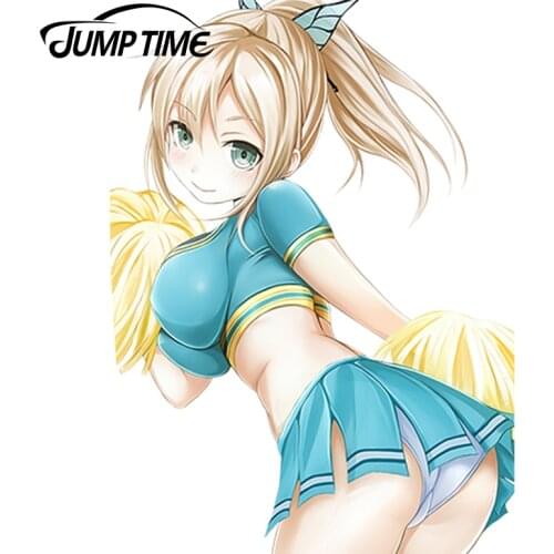 JumpTime 13cmx9.2cm 3D Car Stickers Boku wa Tomodachi ga Sukunai Anime Car Styling Cartoon Cheerleader Girl JDM Waterproof Decal