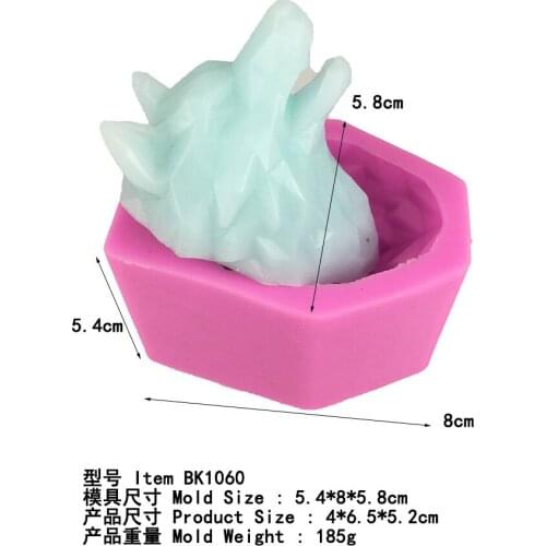 Wolf head car pendant plaster silicone mold handmade soap mold ex-factory price