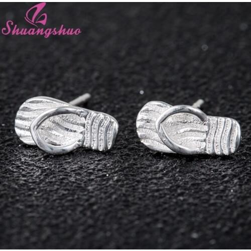 Shuangshuo Ethnic Shoe Earrings for Women Slippers Stud Earrings Sandal Earings Fashion Jewelry Earrings pendientes