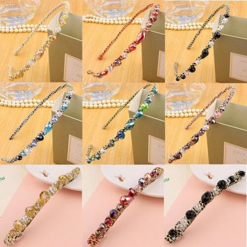 Wedding Accessories Crystal Rhinestone Hairband Beautiful Irregular Colorful Crystal Hair Jewelry Hair Accessories For Women