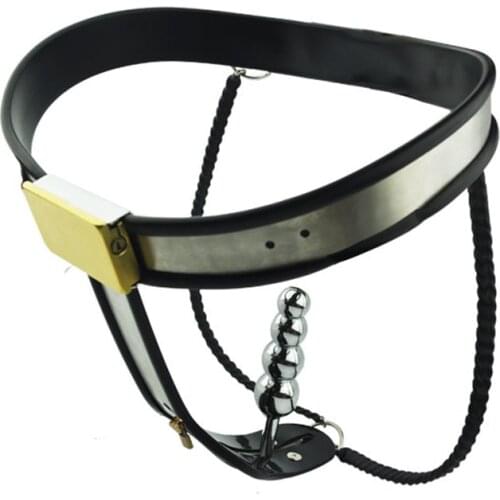 Stainless Steel Female Chastity Belt, Chastity lock, Bdsm Fetish Chastity Device with Anal Plug Bondage Restraints Adult Game