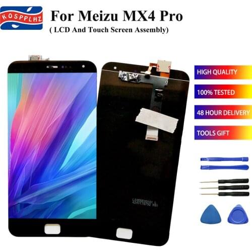 5.5" For MEIZU MX4 Pro LCD Display + Touch Digitizer Screen Assembly Replacement MEIZU MX4 Pro Cell Phone Parts +Tools +Tape