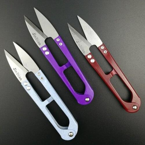 Multicolor Trimming Sewing Scissors Nippers U Shape Clippers Yarn Stainless Steel Embroidery craft Scissors Tailor 1Pcs