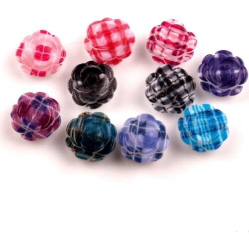 100Pcs Mixed Resin Grid Flower Decoration Crafts Beads Flatback Cabochon Scrapbooking For Embellishments Kawaii Diy Accessories