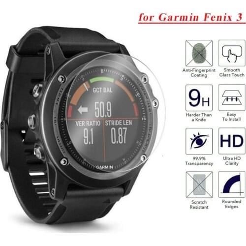 2Pcs 9H HD clear full Protective film For Garmin Fenix 3 Screen Protector For Garmin Fenix 3 Protective Watch Anti-Scratch Film