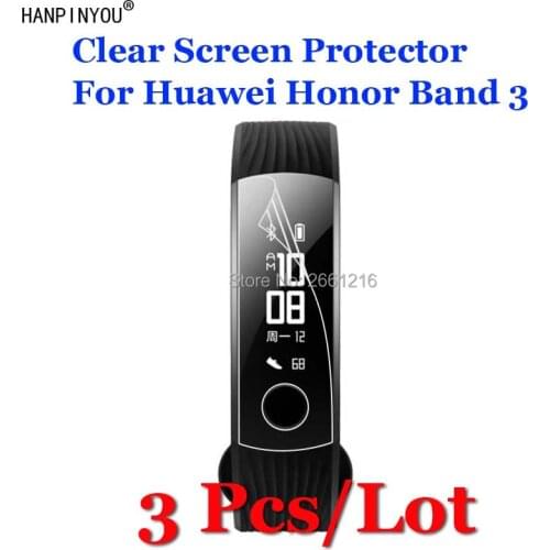 3 Pcs/Lot For Huawei Honor Band 3 Band3 SmartWatch Band Wristband HD Clear Anti-Scratch Screen Protector Protection Film