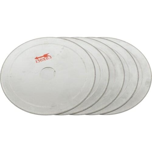 5Pcs 6" inch Ultra-thin Diamond Lapidary Saw Blade Cutting Disc Bushing 5/8 1/2" ILOVETOOL