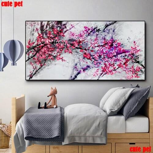 DIY Diamond Painting Hot Red plum tree selling home art cross stitch full squareround diamond embroidery mosaic painting large