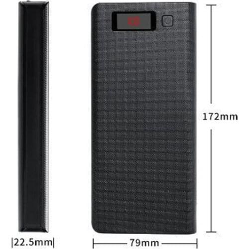 No Battery) Dual USB 8x 18650 Batteries DIY Power Bank Box Holder Case Charger LED Light Power Adapter For Mobile Phone Tablet