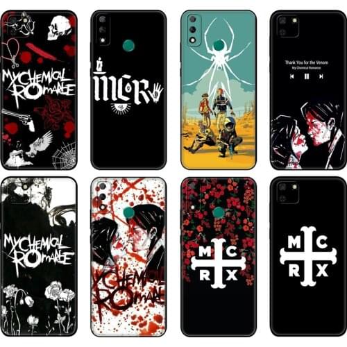 Black tpu Case For Huawei Y9S Y6S Y8S Y5P Y7P Y8P Case For Huawei Y5 lite Prime 2018 Y6 2019 Cover My Chemical Romance