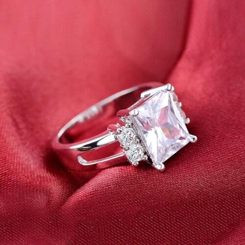 DODO Wedding Rings Silver Color Rings For Women Trendy Jewelry Cubic Zirconia Charms Bridal Engagement Anillos Bijoux Femme