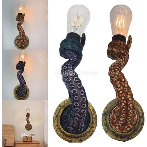 Retro Octopus Electric Light Tentacle Wall Sconces Lamp Home Decor Antique Lamp Wall Lanterns Monsters with Lighting Bulb