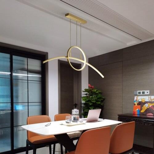 Geometric art restaurant chandelier Nordic modern minimalist long bar table lighting creative personality minimalist restaurant