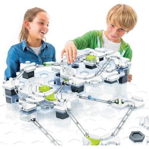 Toys For Children Elevator Marble Run Building Blocks Kids Toy Technic Marbles Circuit Maze Ball Circuit Marble Runs Tracks DIY