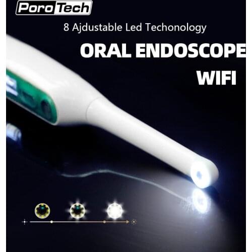 IM401 Wireless Wifi Oral Dental Endoscope 8 adjustable led lights Intraoral Camera HD Video For ios android Teeth Inspection