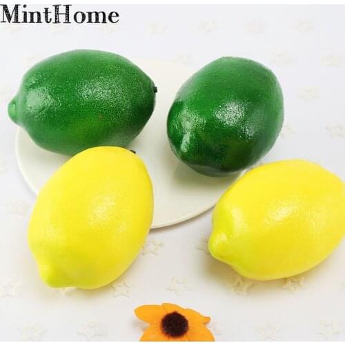 5pieces/lot Simulation Lemon Foam Fake Fruit Model Decoration Cross-Border Photographic Prop Home Engineering Soft Decoration