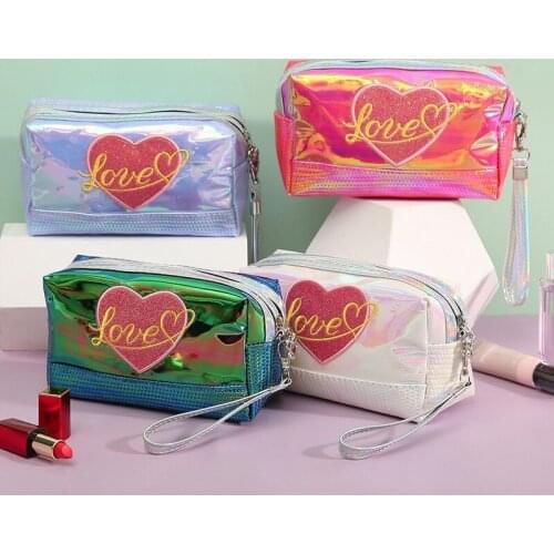 Makeup Bag Toiletry Bag Letters Travel Bag Female Waterproof Jelly Bag Cosmetic Bag PVC Cosmetic Bag for Female Women Girls Gift