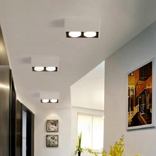 Square 2head 20W GX53 LED Downlight no Dimmable Warm White Cold White LED Lamp Spot Light AC110V AC240V 8pcs/lot