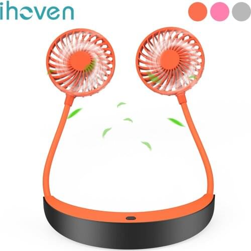 IHoven Neck Fan Mini Fan Rechargeable Sports Fan Wearable Fan Portable Air Cooler Fan for Home Outdoor Air Conditioner