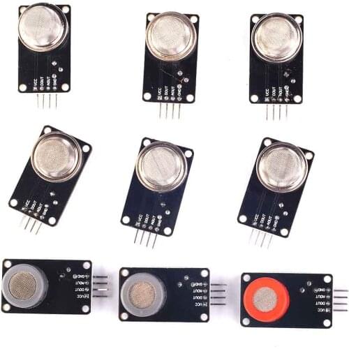 MQ Sensor Gas Detector Module MQ-2 MQ-3 MQ-4 MQ-5 MQ-6 MQ-7 MQ-8 MQ-9 MQ-135 each of them 1pcs total 9pcs sensor Kit