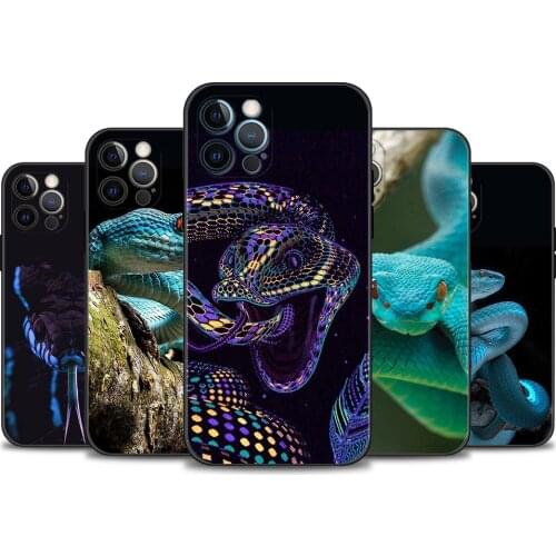 Colorful And Mesmerizing Snakes Soft Cover For iPhone 11 12 Pro X XR XS Max Case Fundas For iPhone 7 8 Plus SE 2020 Coque