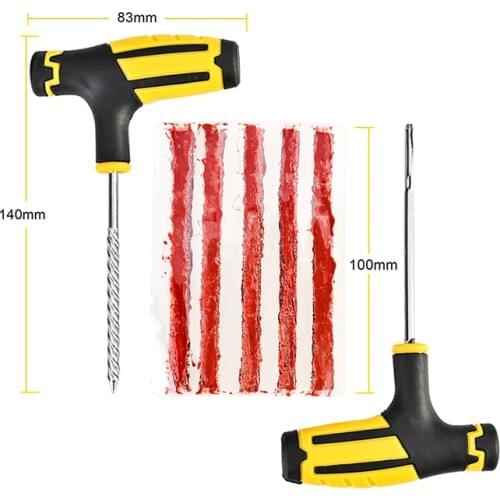 Car Tire Repair Tool Tire Repair Kit Studding Tool Set Auto Bike Tubeless Tire Tyre Puncture Plug Garage Tools