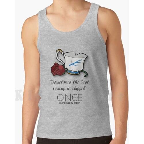 Ouat : Rumbelle Tank Tops Vest 100% Cotton Once Upon A Time Ouat Rumbelle Belle Rumpelstiltskin Tremotino Tea
