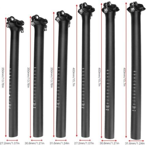 Bicycle 3K seatpost Carbon Fiber 27.2/31.8mm*350/400mm Mountain Road Bike Shockproof Bicycle Saddle Tube Parts Road Stud