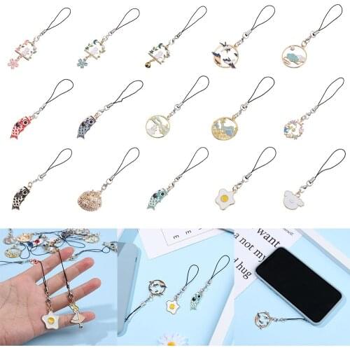 Gift Bag Accessories Hang Rope Key Strap Lanyard Flower Cute Mini Phone Case Pendant
