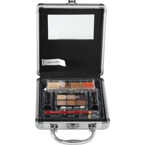 Professional Makeup Set Aluminum Box Matte Shimmer Eyeshadow Nude Eye shadow Mascara Lipstick Lipgloss Lip Gloss Eye Liner Pen